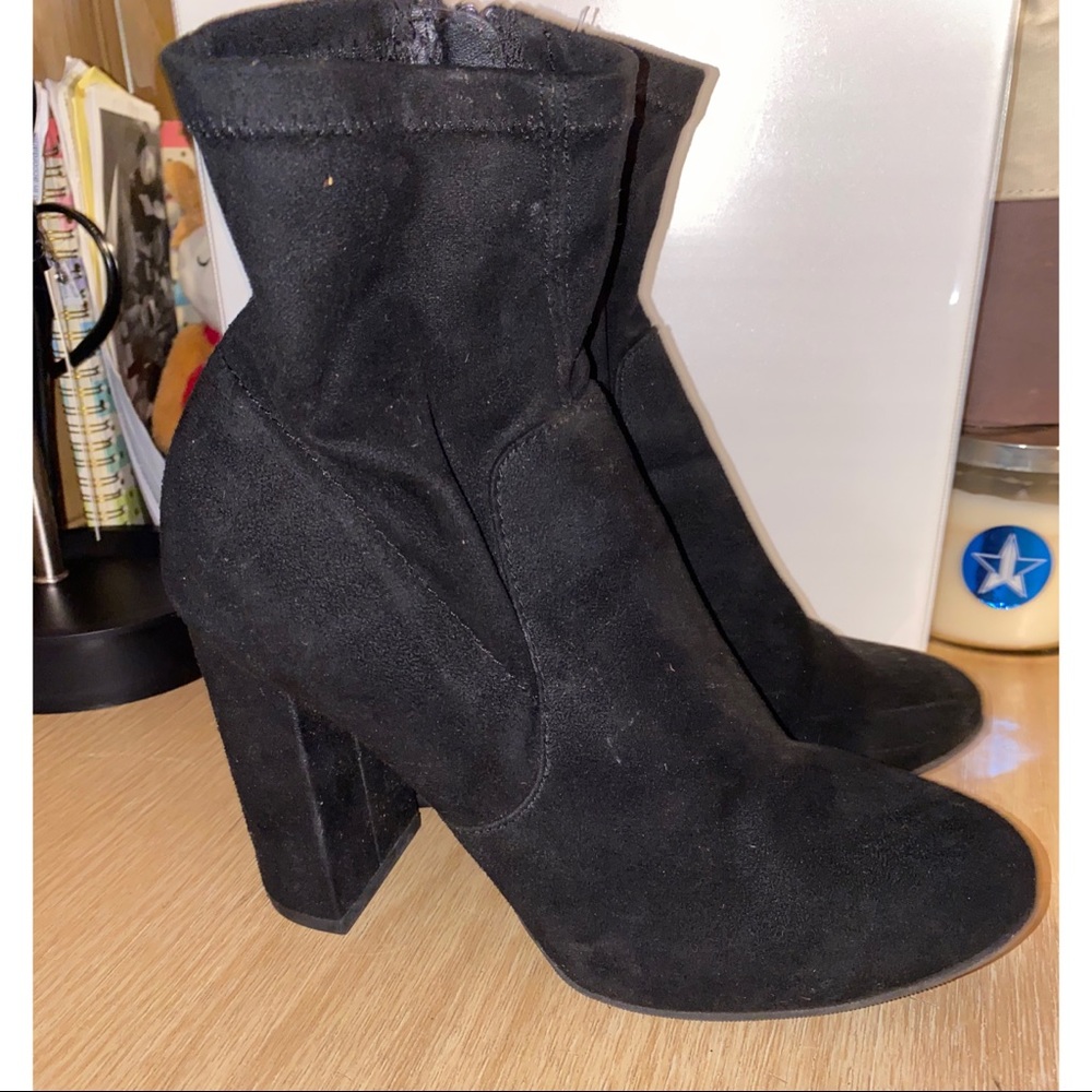 Black Suede booties from target